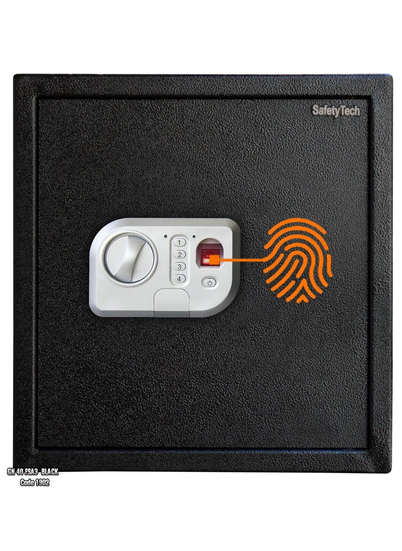 Safety Tech Safety Tech Home Office Safe with Fingerprint and 3 Storage Spaces  - Image 1