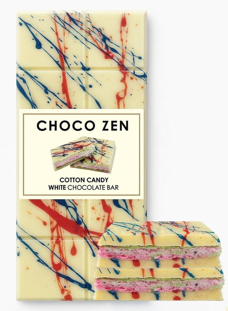 شوكو زين لوح شوكولاتة بيضاء بنكهة القطن من شوكو زين، 170 غرام - Image 1