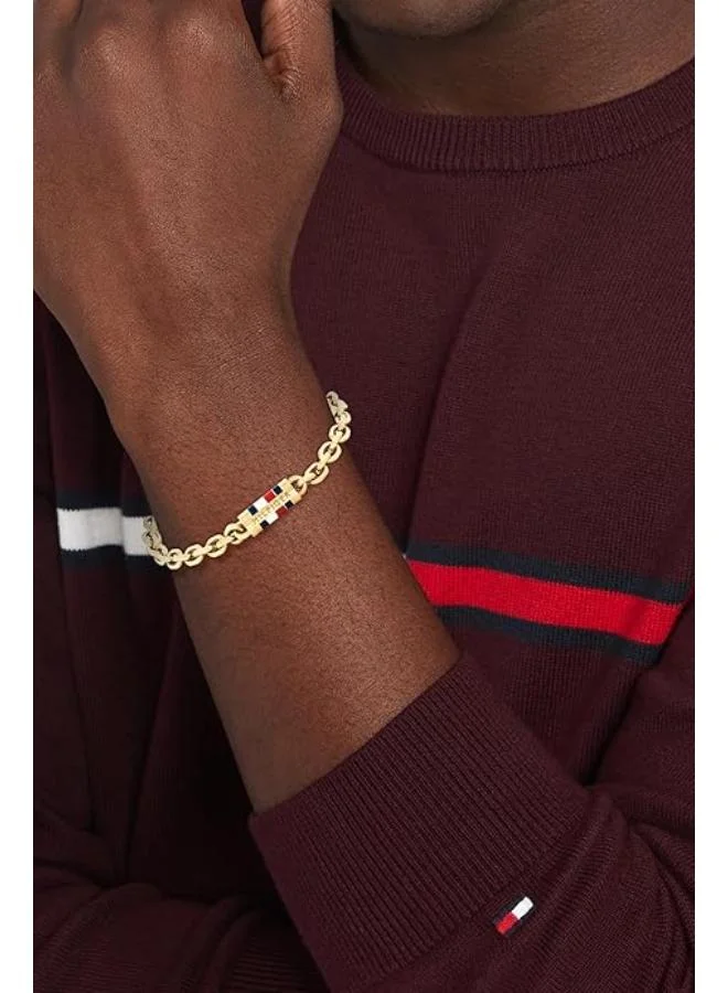 TOMMY HILFIGER  Chain Bracelet in Yellow Gold for Men | Best Price UAE