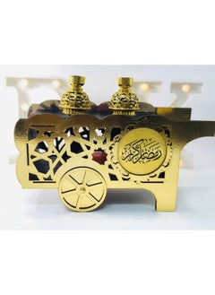 A lantern in the shape of a large Arabic bean cart made of wood and metal, which contains lights and golden Ramadan songs. Size: 34*18 cm, large size. - pzsku/ZE9D75C062397FAFCF022Z/45/_/1737896799/ebfbc6a1-3220-4947-abdf-95c18da16b83