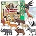 Yeonhatoys 13 Realistic Wild Animal Figures with Sound Book Storage Box Plastic Safari Animal figurines for Toddler Educational Zoo Animal Model Toy Jungle Party Favor Birthday Gifts for Kids Boys Girls 3 - Image 2