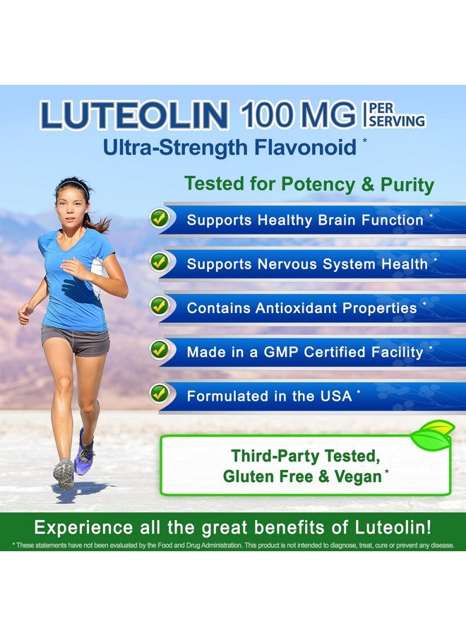 aSquared Nutrition Luteolin 100mg - 120 Capsules - Luteolin Supplement & Powder Complex Pills Commonly Taken with Quercetin - Supports Brain & Memory Health - Image 3