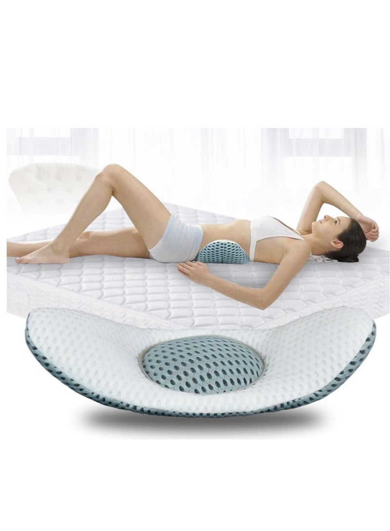 Lumbar Support Wedge Pillow Lower Back Pain Relief Sleep Bed Cushion Adjustable With 3D Air Mesh Technology Helpful In Before And After Pregnancy - Image 1