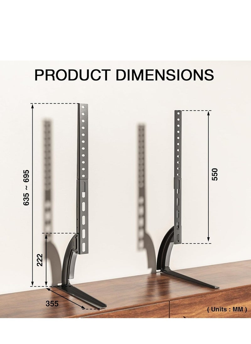 NEW Universal TV Stand Legs – Table Top Replacement Pedestal for 20 to 65 Inch LCD/LED/OLED/Plasma TVs, Max VESA 800 x 500mm, Supports Up to 40KG