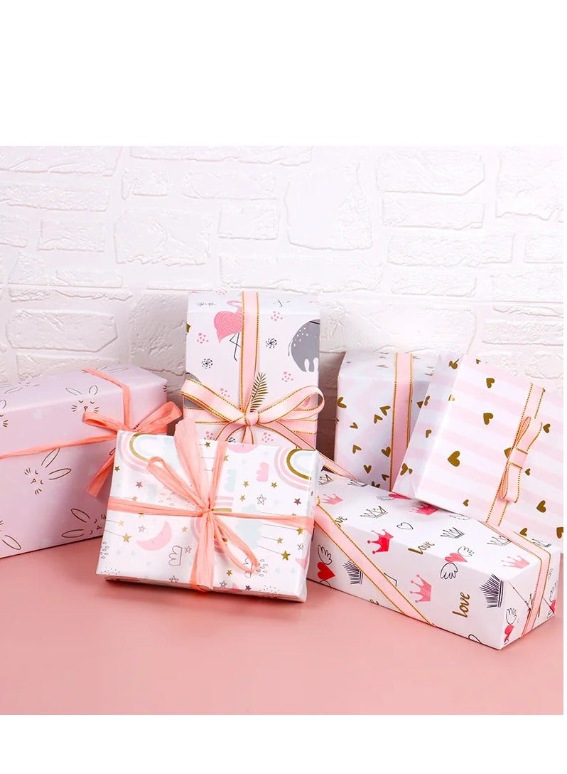 New Design Wrapping Paper Ramadan Eid Gift Flower Packaging Paper 10 Sheets - Image 2