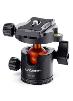 K&F Concept Professional 28Mm Metal Tripod Ball Head 360 Degree Rotating Panoramic With 1 4 Inch Quick Release Plate Bubble Level For Tripod Monopod Slider Camera Camcorder Up To 22 Pounds  - Image 1