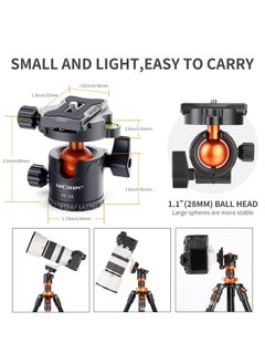 K&F Concept Professional 28Mm Metal Tripod Ball Head 360 Degree Rotating Panoramic With 1 4 Inch Quick Release Plate Bubble Level For Tripod Monopod Slider Camera Camcorder Up To 22 Pounds  - Image 2