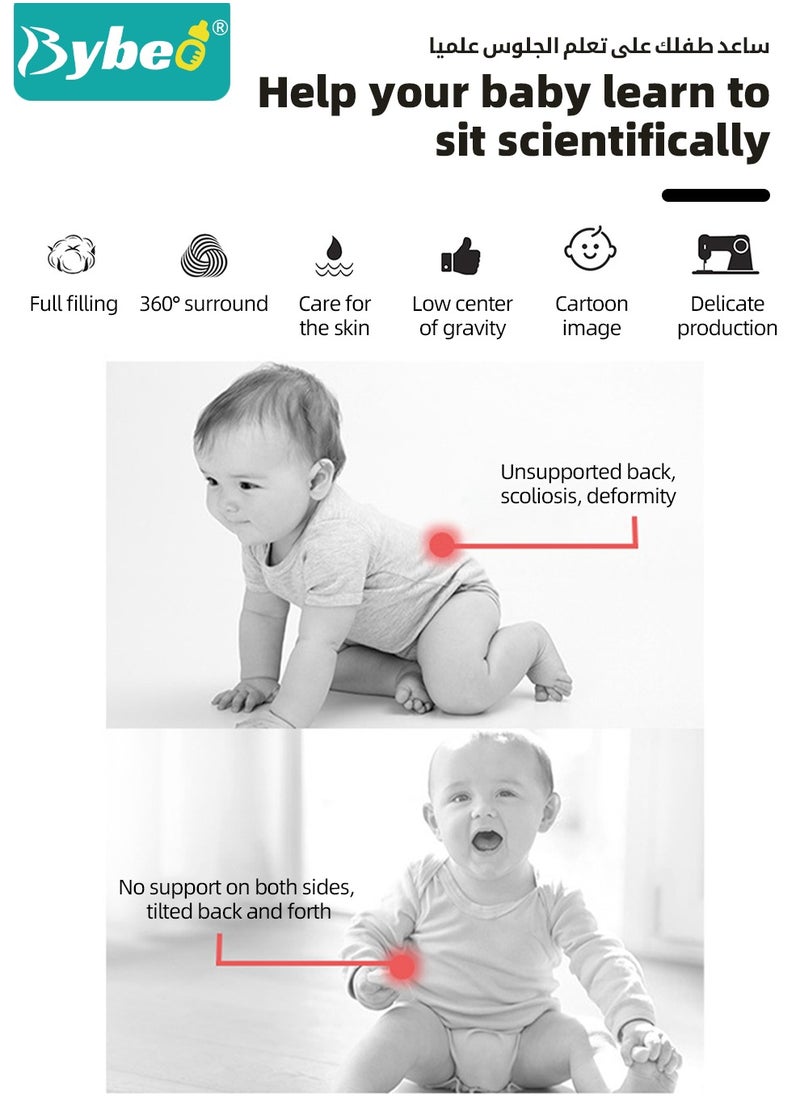 Bybeo - Baby Sitting Support Seat Sofa, Baby Sofa Learn Sitting Chair, Baby Sitting Chair, Infant Sit-up Sofa, Infant Floor Seat With Back Support, Toddler Activity and Feeding Seat, Gift for Kids Boy Girl - Image 1