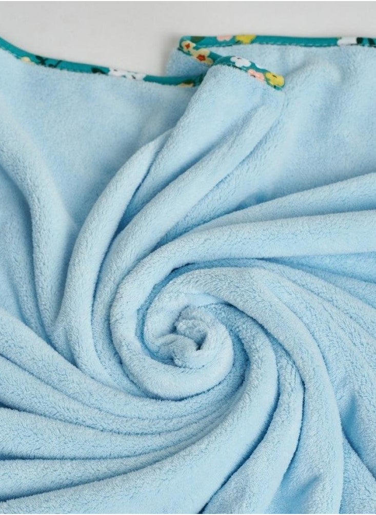 lanozan Medium Bath Towel Size 140*70*2.5cm Cyan  - Image 3