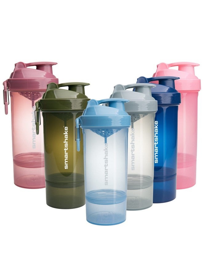 SmartShake O2Go One Plastic Protein Shaker Bottle 600 Ml | 20 Oz - Leakproof Screw-On Lid - Bpa Free - Unisex - Deep Rose - Image 4