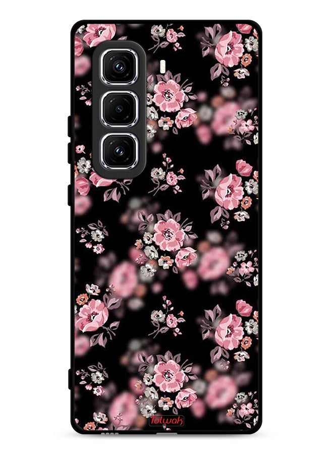 Tolwak Infinix Hot 50 Pro 4G Protective Case Cover Portrait Flowers Pattern - Image 1