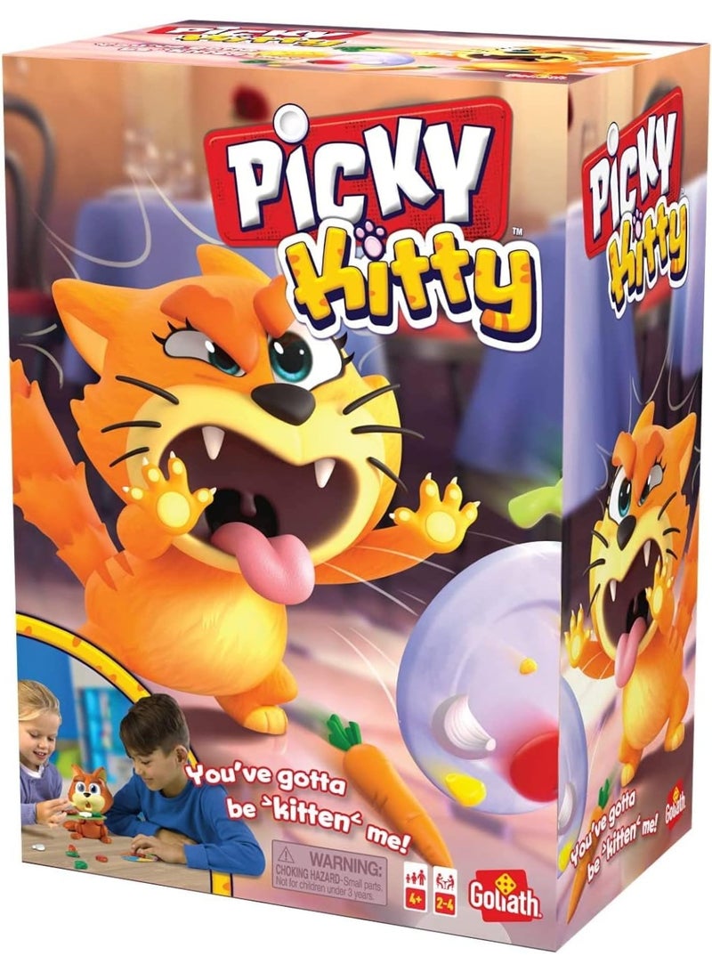 Goliath Picky Kitty, Feed The Kitty His Veggies Before He Flips His Plate Game, Includes 24 Pcs Puzzle Inside, 2-4 Players Interative Fun Games For Kids Age 4+ Years - 331434 - Image 5