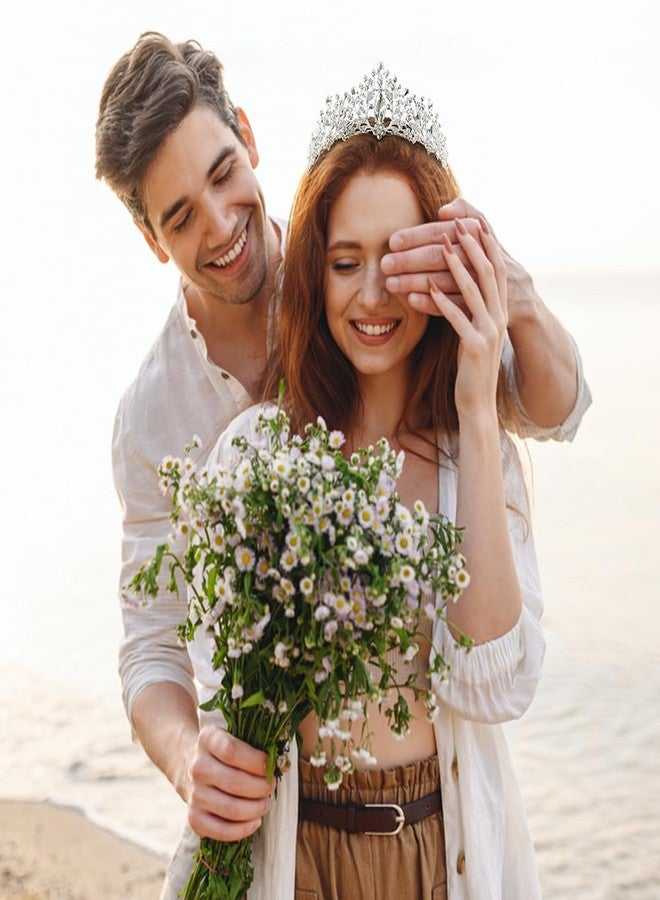 piercing Crown for Women Queen, Tiara for Women, Crown for Girls with Crystal Accents for Weddings Pageants and Special Events, Adjustable Headpiece - Image 2