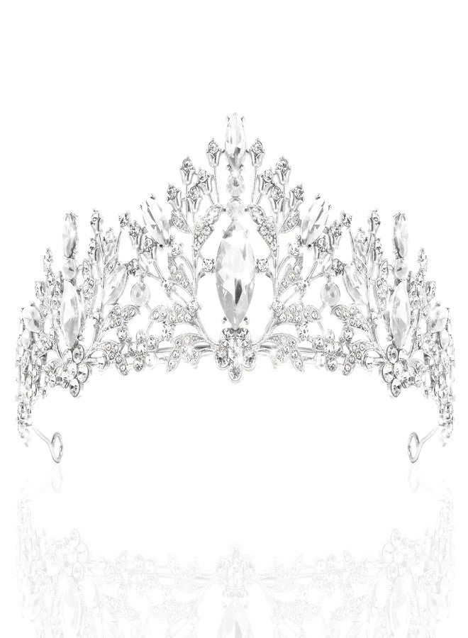 piercing Crown for Women Queen, Tiara for Women, Crown for Girls with Crystal Accents for Weddings Pageants and Special Events, Adjustable Headpiece - Image 1