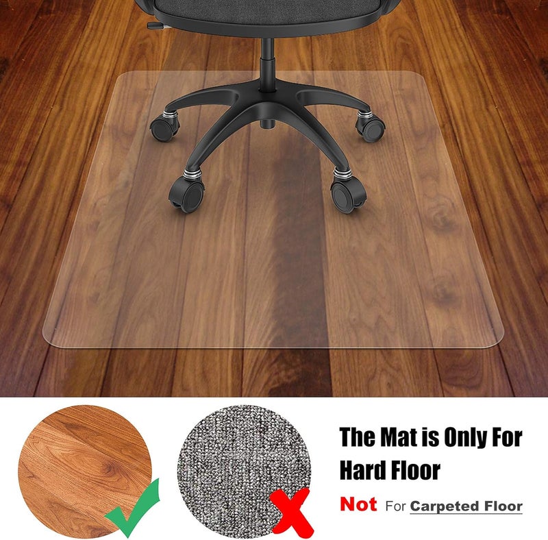 Azadx Office Chair Mat for Hardwood Floor 36 X 48, Plastic Mat for Office Chair Easy Glide on Hard Floors, Clear Computer Chair Mat Office Floor Mat Protector for Wood Floors, 2PCS - Image 5