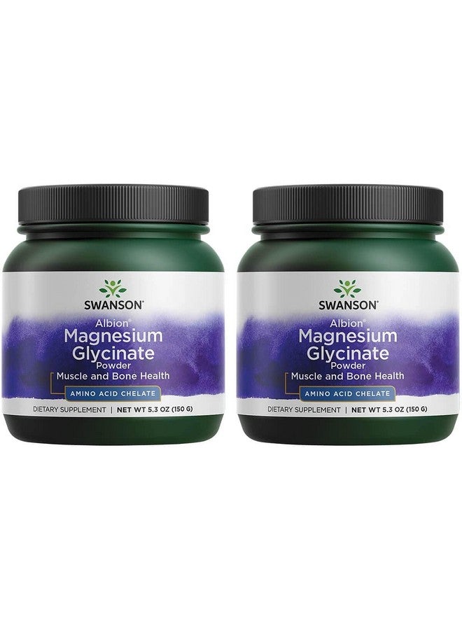 Swanson Albion Chelated Magnesium Glycinate 5.3 Ounce (150 g) Pwdr - (2 Pack) - Image 1