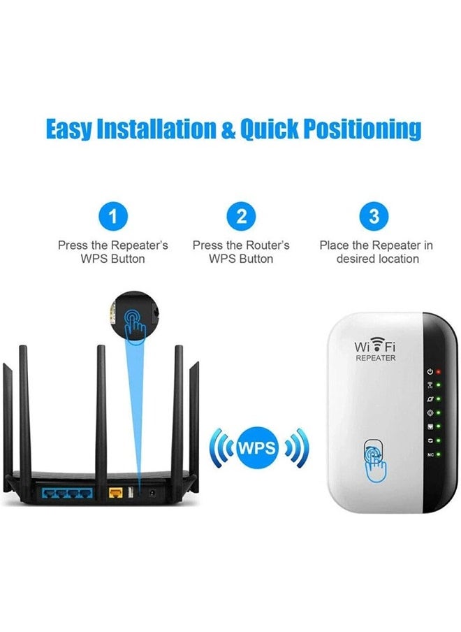 ShebSheb - Wi-Fi Router,WiFi Extender WiFi Booster,Internet Booster with Ethernet Port,1-Tap Setup,Access Point,WiFi Extenders Signal Booster for Home - Image 1