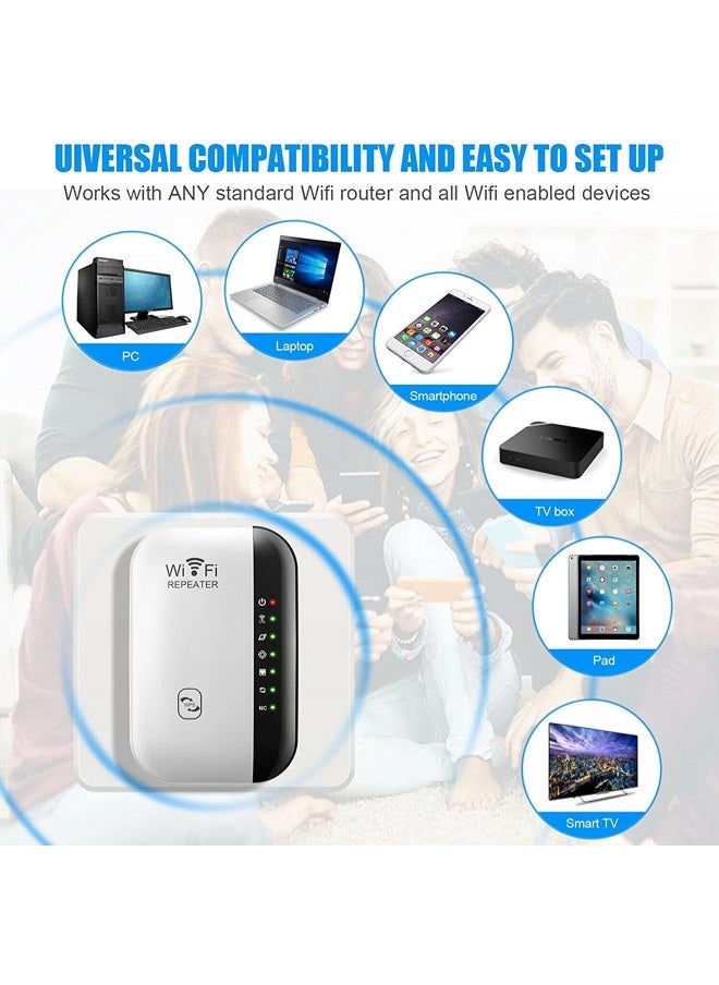 ShebSheb - Wi-Fi Router,WiFi Extender WiFi Booster,Internet Booster with Ethernet Port,1-Tap Setup,Access Point,WiFi Extenders Signal Booster for Home - Image 1