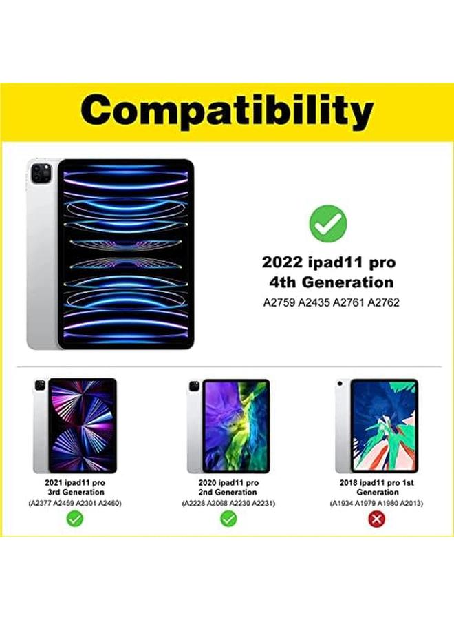 Procases 2+2 Pack Screen Protector For Ipad Pro 11 Inch 4Th 3Rd 2Nd Generation 2022 2021 2020 With Camera Lens Protector Tempered Glass Film Guard For Ipad Pro 11" - Image 2