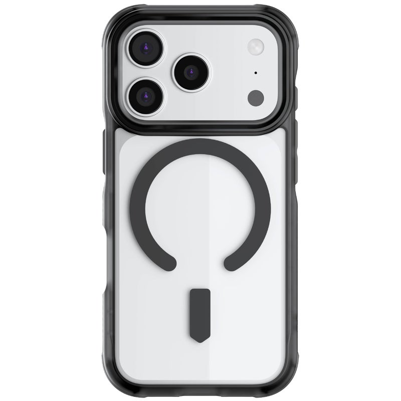 Ghostek Covert iPhone 17 Pro Clear Case - Compatible with MagSafe Accessories, Shockproof Silicone, Minimalist Phone Cover (6.3 Inch, Smoke Matte) - Image 1