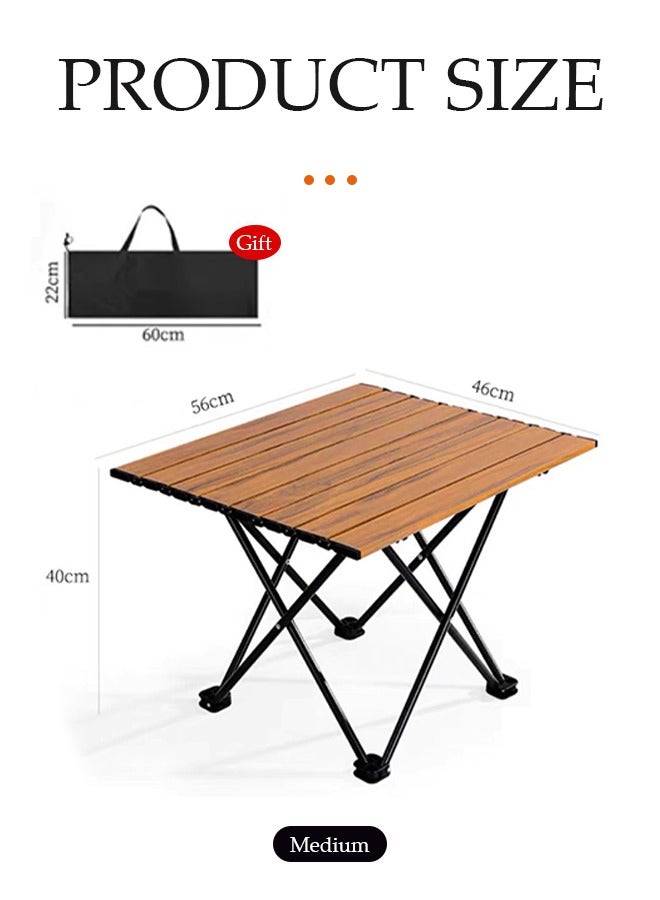 DUNISO Multifunctional Folding Table with Carry Bag,medium model Lightweight with Table Top,Perfect for Picnics, Cooking, Beach, Hiking, Fishing,56×40×46 cm - Image 2