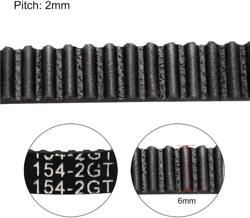 GT2 Timing Belt 154mm Circumference 6mm Width Synchronous Pulley For 3D Printers - Image 4