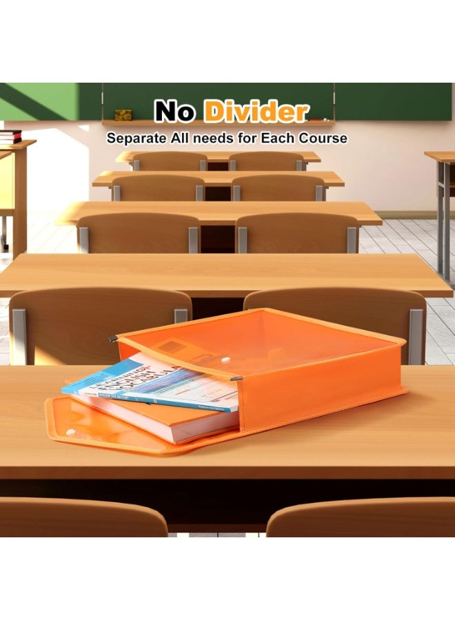 M.A&F's Expanding File Folder, Clear Plastic Envelopes Folder with Snap Closure, Large Capacity Binder, Transparent Accordion File Pouch,Colorful File Wallet Organizer, Fit Letter/A4 Size Storage 5 Pack - Image 2