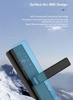 شاربدو قفل باب البصمة الذكية ، قفل الباب الذكي Wifi & Tuya Control ، مفتاحان ، بطاقات RFID ، Deadbolt biometric من Offfice ، المنزل ، الغرفة.  - Image 4