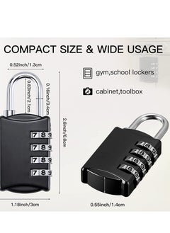 Generic Combination Lock, Travel Bag Lock, 7 Pack, 3 Digit Combination Padlock for Traveling Toolbox School Gym Door Locker Suitcases Employee Hasp Storage  - Image 2