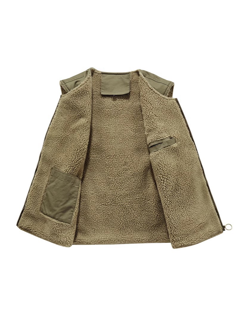 سترة قطنية N1 زرقاء سميكة من الصوف مقاومة للرياح بأسلوب أمريكي عتيق دافئة شتوية - Image 3