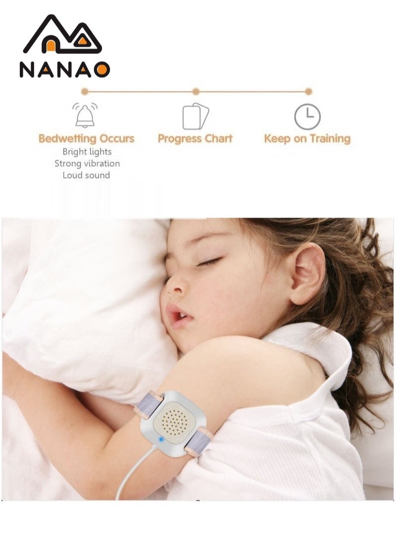 NANAO - Bedwetting Alarm for Boys and Girls,  Pee Alarm with Sound Optional and Flashing LED,Vibration Control, 3 Working Modes, Bed-wetting Sensor for Kids Adults - Image 1