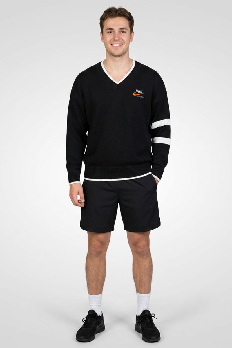 Nike Men Sportswear Fit Plus Size Outdoor Sweater, Black - Image 3
