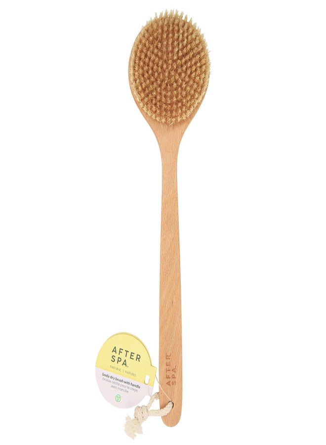 afterspa Dry Brushing Body Brush with Handle by Afterspa, Back Scrubber for Shower, Exfoliating Shower Brush, Shower Scrubber for Body, Vegan and Cruelty Free - Image 1