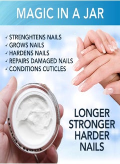 Onyx Professional Hard As Hoof Nail Strengthening Cream with Coconut Scent, Nail Growth & Conditioning Cuticle Cream Stops Splits, Chips, Cracks & Strengthens Nails, 1 oz  - Image 3