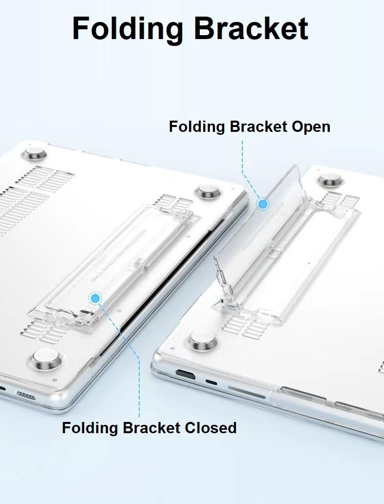 Midkart Case with Stand Compatible with MacBook Pro 14 Inch M5 M4 M3 M2 M1 Release 2026-2021 Model A3427 A3426 A3434 A3112 A3185 A3401 A2918 A2992 A2779 A2442 Hard Shell Cover, Matte Transparent - Image 3