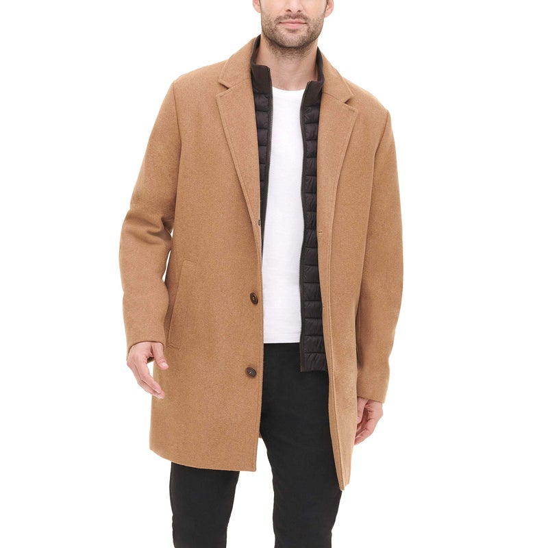 Dockers Men's Henry Wool Blend Top Coat (Regular and Big & Tall Sizes) , Camel, Small - Image 3