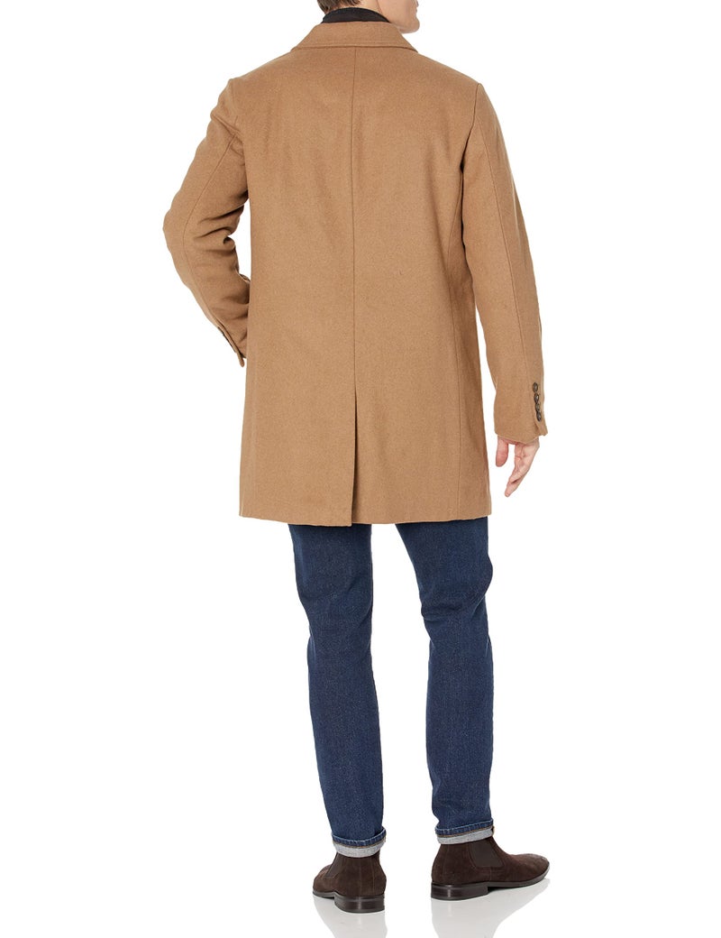 Dockers Men's Henry Wool Blend Top Coat (Regular and Big & Tall Sizes) , Camel, Small - Image 2