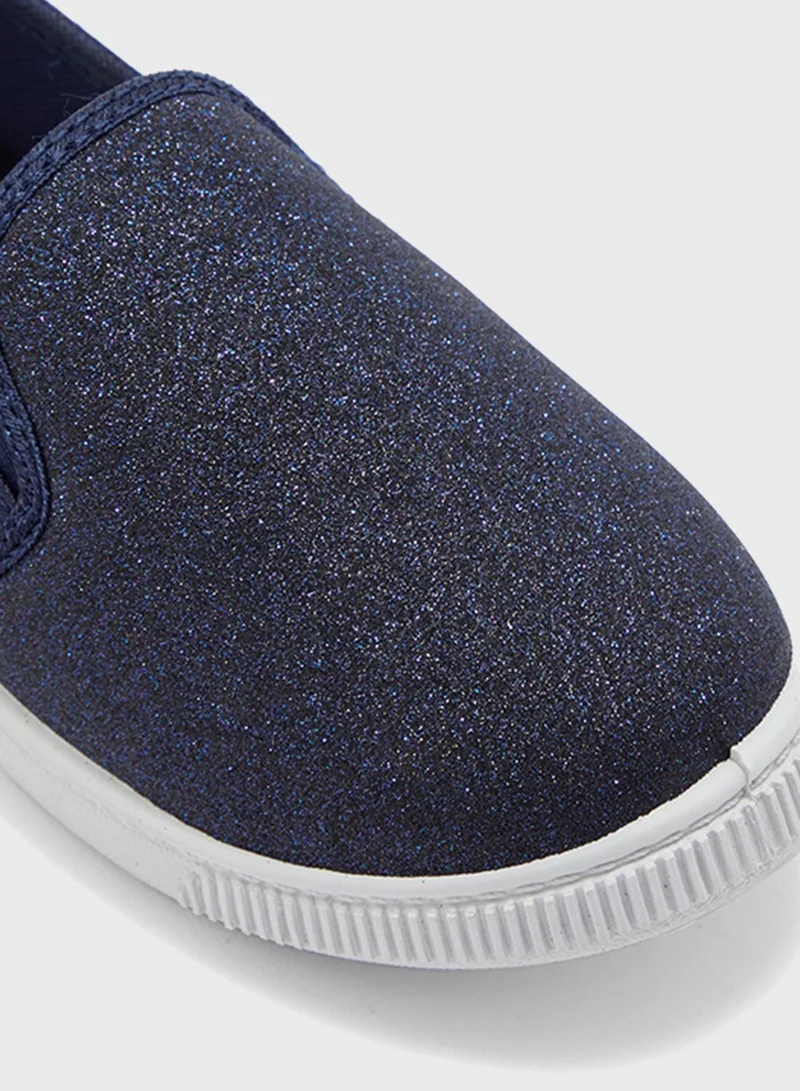 CCC Youth Glitter Slip Ons