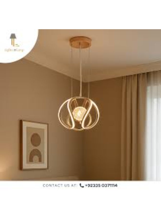 المفتاحة ثريا LED ذهبية فاخرة حديثة - تصميم حلقي إبداعي، مصباح معلق لغرفة المعيشة وغرفة الطعام وغرفة النوم - مصباح سقف قابل للتعديل مع إضاءة بيضاء دافئة موفرة للطاقة - Image 3