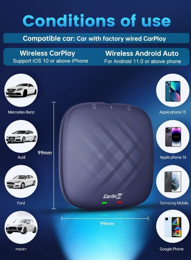 Carlinkit 6 64G Android 13.0 CarPlay Ai Box 2023 Pro Series with Premium Qualcomm 8 Cores Built In Multimedia 3-in-1 Adapter / Google Play / Android Auto, Only for Cars with OEM Wired CarPlay - Image 5