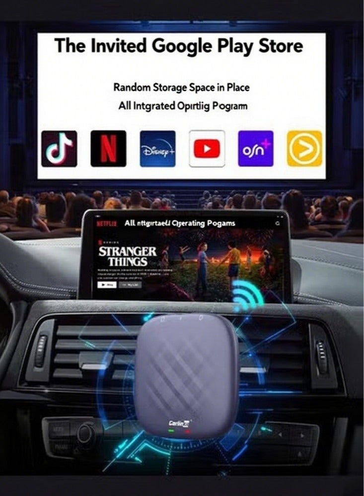 Carlinkit 6 64G Android 13.0 CarPlay Ai Box 2023 Pro Series with Premium Qualcomm 8 Cores Built In Multimedia 3-in-1 Adapter / Google Play / Android Auto, Only for Cars with OEM Wired CarPlay - Image 3