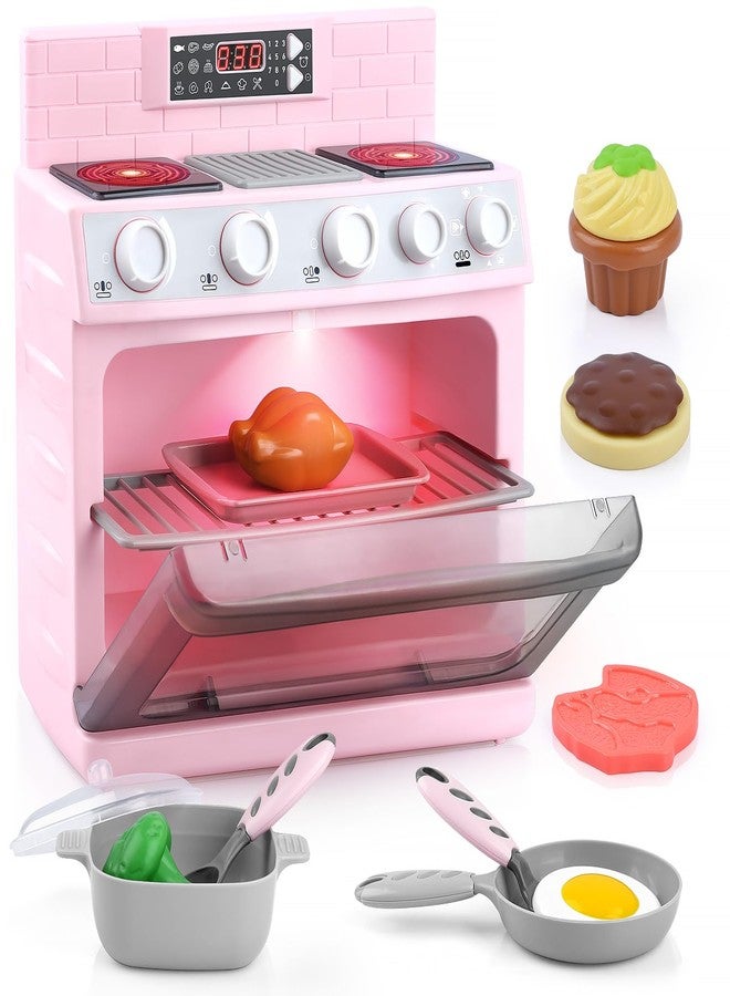 PLAY Toy Oven Kids Kitchen Playset, Kids Play Kitchen Set with 11 Accessories, Realistic Cooking Sounds ＆ Lights, Pretend Play Oven Toddler Cooking Gift Set for Girls Boys Ages 3+ - Image 1