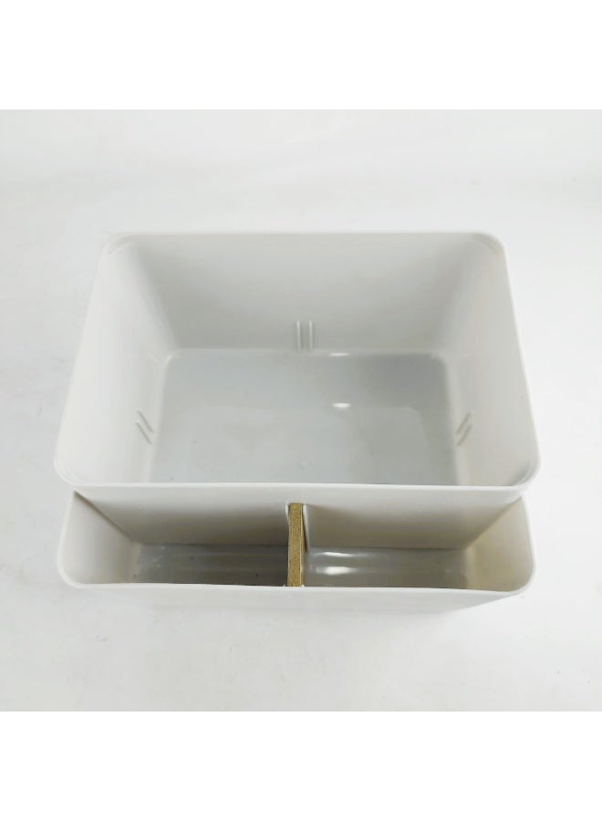 Shatterproof acrylic tissue box with storage compartments - high-quality material - modern and elegant - Image 2
