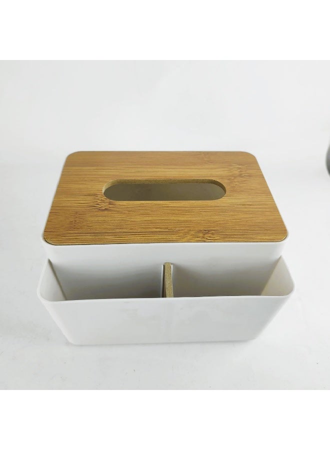 Shatterproof acrylic tissue box with storage compartments - high-quality material - modern and elegant - Image 3