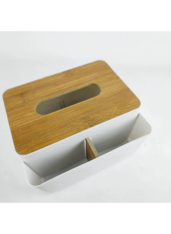 Shatterproof acrylic tissue box with storage compartments - high-quality material - modern and elegant - Image 4