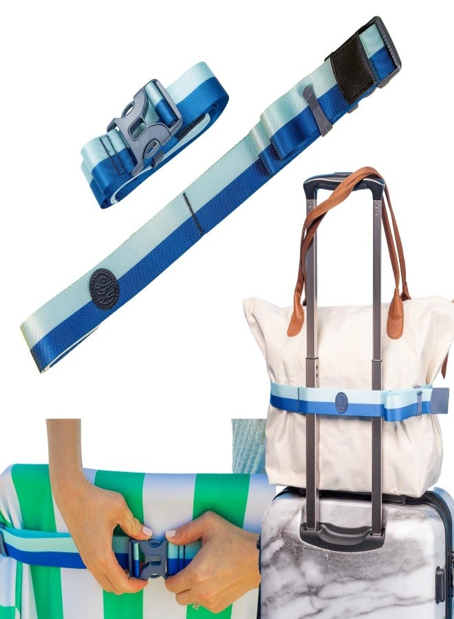Ballast Towel Bands for Cruise & Beach Chairs - Secure Towels to Pool Chairs, Beach Pillows, Luggage - Premium Towel Clips Alternative, Beach Essentials & Travel Must Haves (Double Stripe) - Image 1