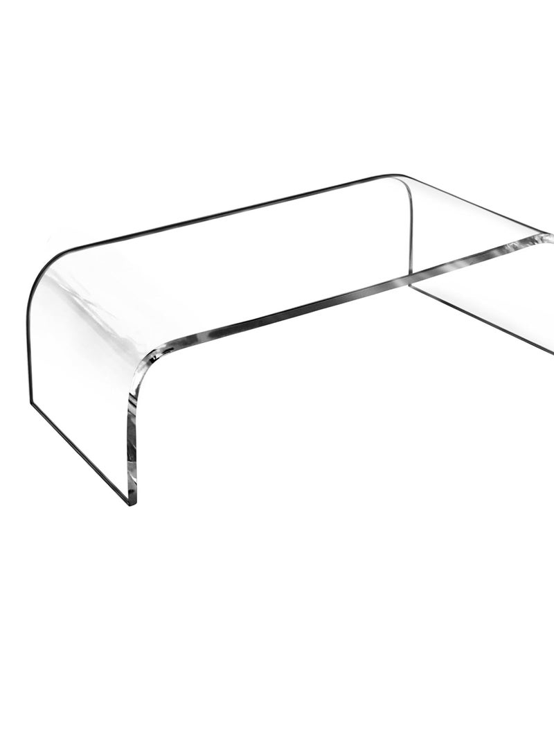 انفلكس حامل شاشة أكريليك فاخر - حامل شاشة شفاف لأجهزة الكمبيوتر المحمولة/الكمبيوتر الشخصي/الوسائط المتعددة - حامل للمنزل والمكتب والمدرسة والأعمال - Image 1