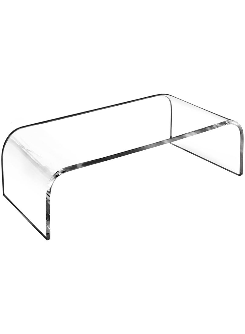 انفلكس حامل شاشة أكريليك فاخر - حامل شاشة شفاف لأجهزة الكمبيوتر المحمولة/الكمبيوتر الشخصي/الوسائط المتعددة - حامل للمنزل والمكتب والمدرسة والأعمال - Image 5