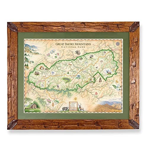 Xplorer Maps Great Smoky Mountain National Park Hand-Drawn Map – 24x18 Vintage-Style Lithographic Print – Made in USA - Image 3