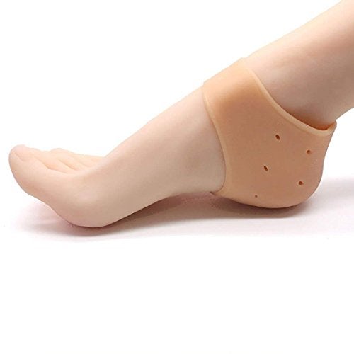 Crownish Moisturizing Silicone Gel Heel Socks for Heel Swelling, Pain Relief, Dry Hard Cracked Heel Repair Cream, Foot Care Ankle Support Pad for Unisex (Skin Color) - Image 2